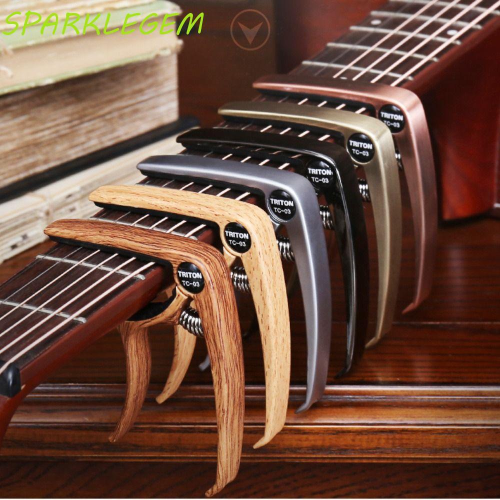 SPARKLEGEM กีตาร์ Capo เครื่องดนตรีมืออาชีพ Quick เปลี่ยนคลิปอุปกรณ์กีตาร์ Tone ปรับกีตาร์ไฟฟ้า Key Trigger Capo