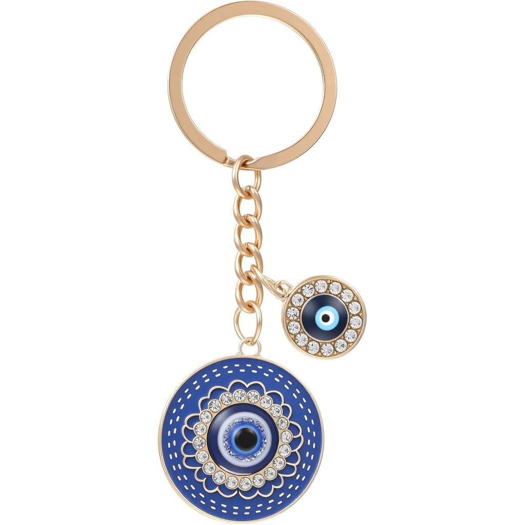 Ymapinc Evil Eye พวงกุญแจ - พวงกุญแจจับคู่คู่สําหรับผู้หญิงผู้ชาย, ขอให้โชคดี Evil Eye กระเป๋าพวงกุญ