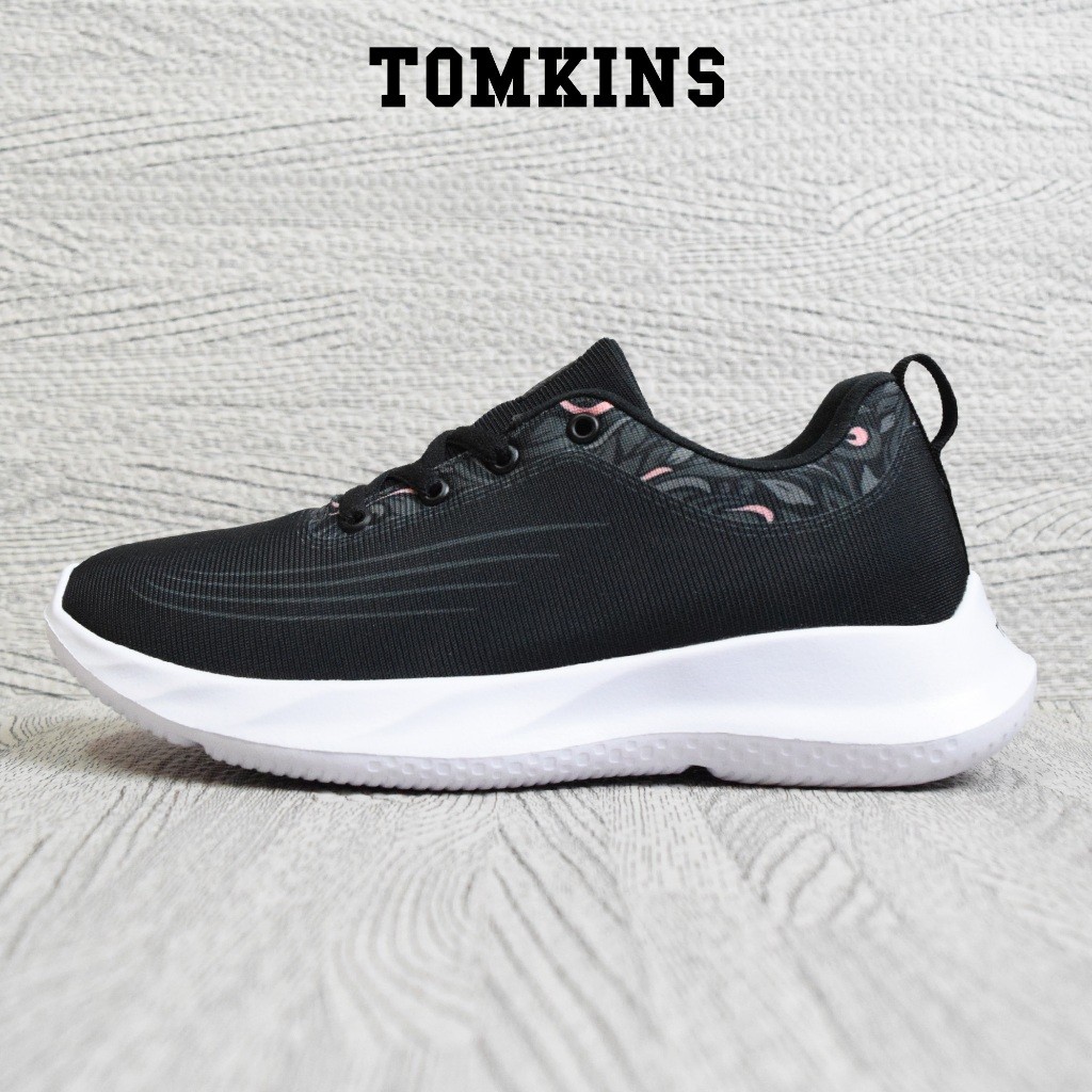 TOMKINS Ella - รองเท้านักเรียนผู้หญิงสีดําและสีขาว