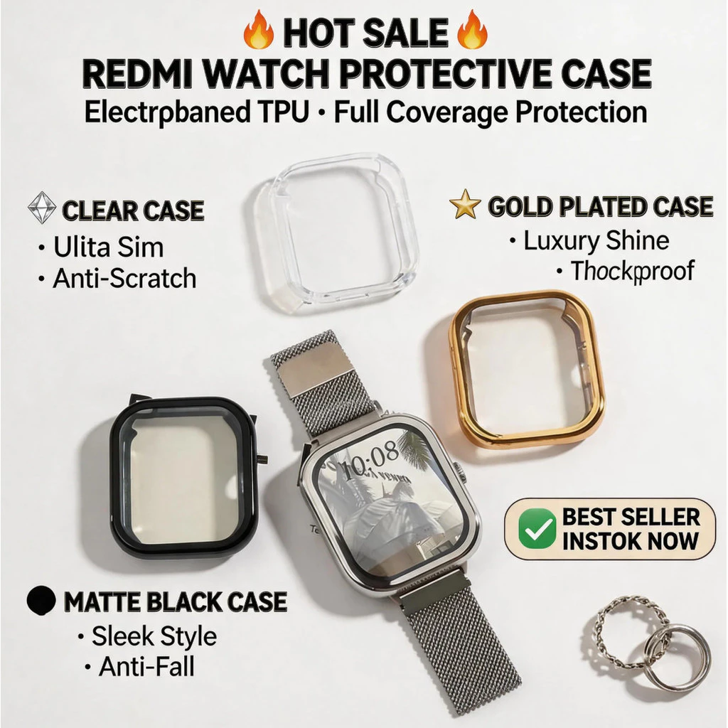 เหมาะสําหรับ Redmi Watch 6 5 Active 5 Lite TPU ฟิล์มเปลือกไฟฟ้ารวม Redmi 4 5 สมาร์ทกีฬา anti-collision เคสป้องกัน