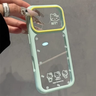คู่สีความคมชัดหน้าต่างขนาดใหญ่เหมาะสําหรับ แอปเปิล 17 เคสโทรศัพท์มือถือ ไอโฟน16/15/13 โปร่งใส 14 ปกอ่อน 12 ผู้หญิง