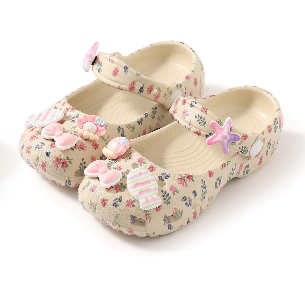 Girl Beach Sandals Fashion Stundent Summer Lightweight Classic Ballet Clog Size 24-35