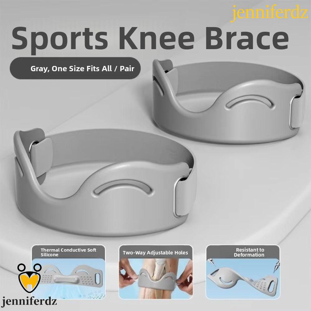 JENNIFERDZ 2 ชิ้น Patella Tendon Stabilizer, ซิลิโคนน้ําหนักเบา Patella Tendon เข่าสายรัด, เข่า Pads ยืดหยุ่นปรับยืดหยุ่นเข่าสนับสนุน Protector Care