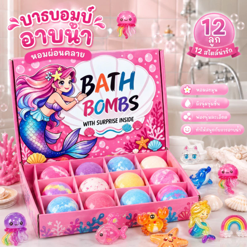 ลูกบอลเกลืออาบน้ำ ลูกบอลอาบน้ำเกลือทะเล ธีมมหาสมุทร ความสามารถในการละลายน้ำ ของเล่นเด็ก