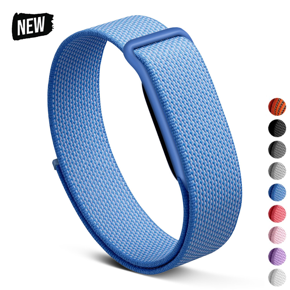 สายนาฬิกากีฬาแบบห่วงไนลอนสําหรับ Google Fitbit Air สร้อยข้อมือแบบนุ่มสายรัดระบายอากาศสายรัดข้อมือ Correa อุปกรณ์เสริมทดแทน