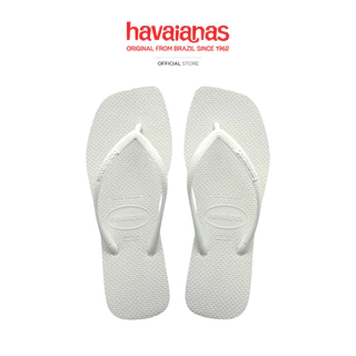 HAVAIANAS รองเท้าแตะ กันน้ำ กันลื่น เบา สบาย Slim Square Flip Flop WHITE 41483010001F_C2WTXX