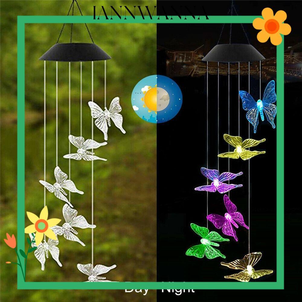 IANNWANA Wind Chimes คริสตัล Wind Chimes กระดิ่งลมกลางแจ้ง Light Wind Chimes Light