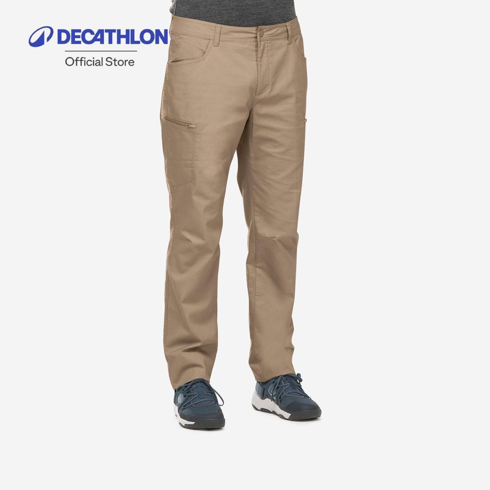 Decathlon Men'S Nh500 Regular Off-Road Hiking Trousers กางเกงขายาวผู้ชายทรงมาตรฐานแบบออฟโรด รุ่น Nh500 - Beige