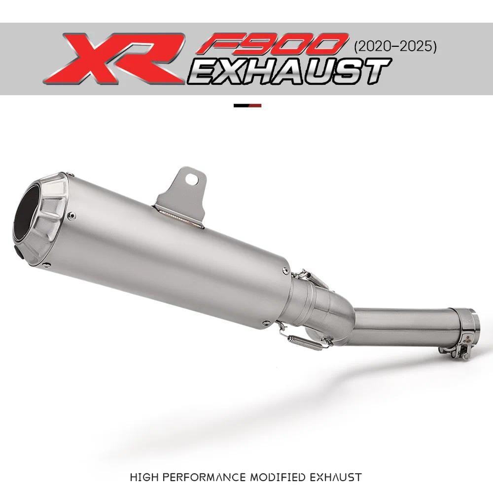 EM F900 F900R F900XR ปรับเปลี่ยนลื่นบน 51 มม.รถจักรยานยนต์ไอเสียสแตนเลส Half TAIL Link ท่อท่อไอเสียร