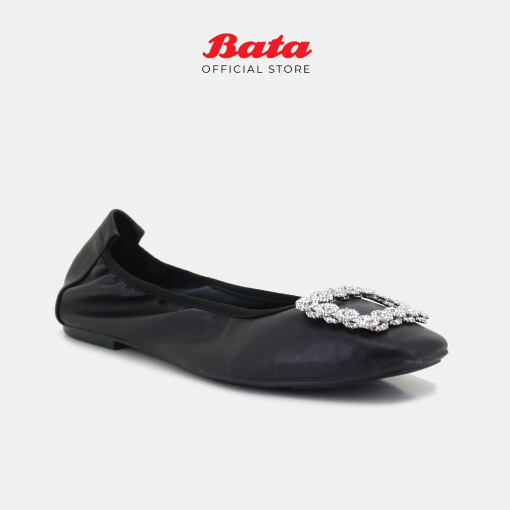BATA London ผู้หญิง สีเบจ /ดํา Ballerina 5318365/5316365 รองเท้า Ballerina Perempuan