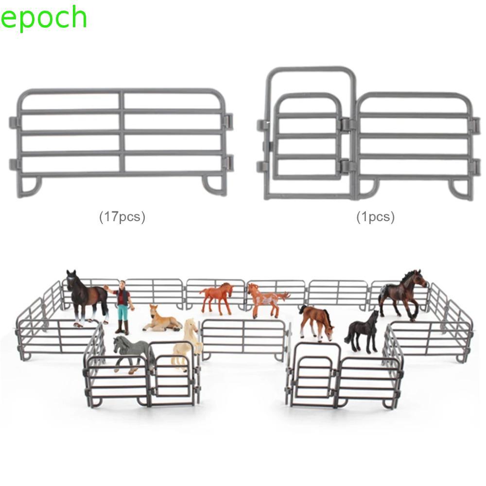 EPOCH รั้วจําลอง Ranch อุปกรณ์รั้ว Miniature จําลองฟาร์ม Ranch รั้ว DIY ตุ๊กตาสวนสัตว์ DIY ฟาร์มพลาส
