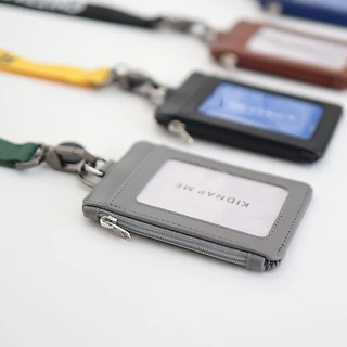 ซองหนังใส่บัตรพนักงาน ซองใส่บัตรแบบหนัง มีซิบ(ไม่รวมสาย) CARD ZIPPER KIDNAP ME.