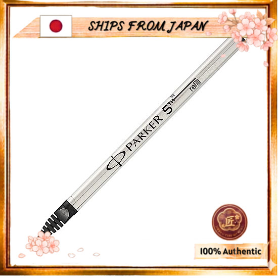 SHIPS FROM JAPAN PARKER 5th Ballpoint Pen Refill, Black, 1-Pack, Black, F (Fine), Water-Based, Ballpoint Pen Refill, Officially Imported, 1950273