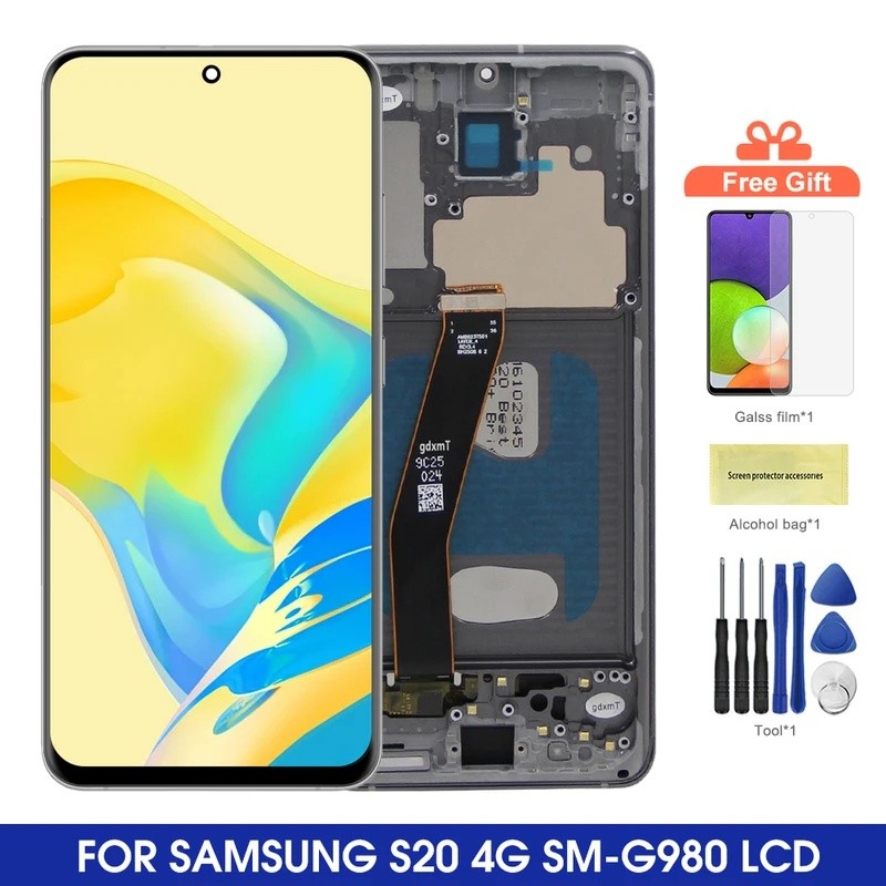 SAMSUNG ทดสอบสําหรับSamsungสําหรับS20 4G SM-G980 SM-G980F SM-G980F/DS LCD Touch ScreenจอแสดงผลDigiti