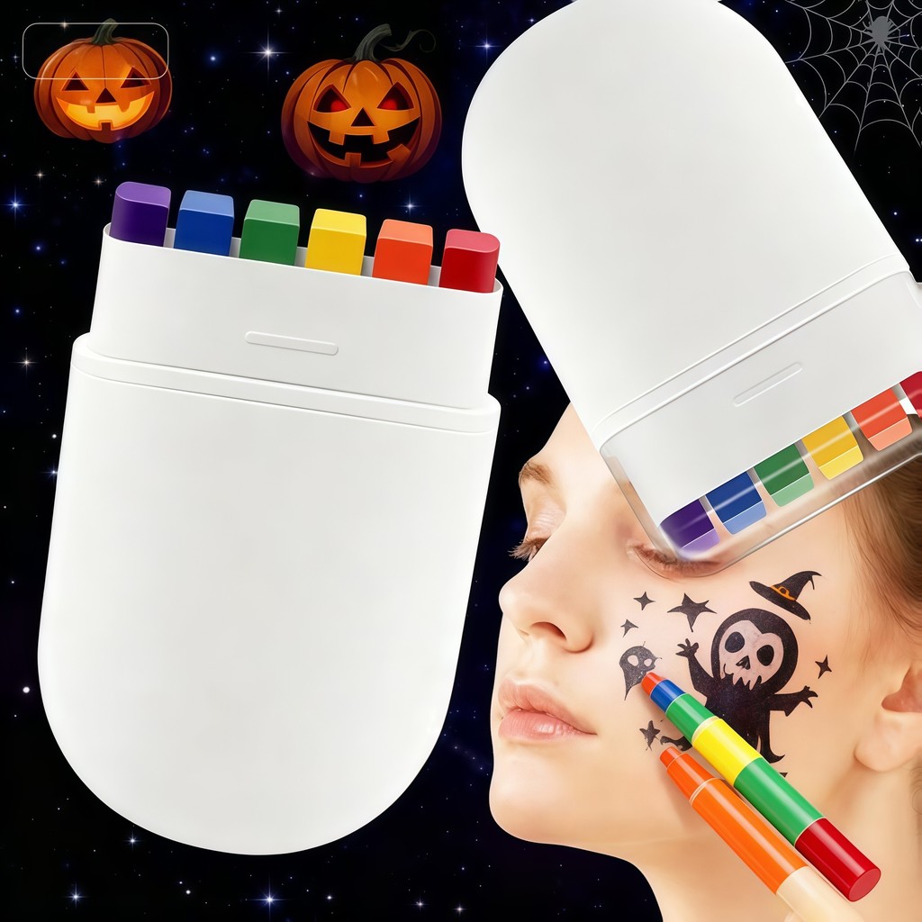 6 สี Graffiti Face Paint World Cup Halloween Party Football Oil Paint/7.13