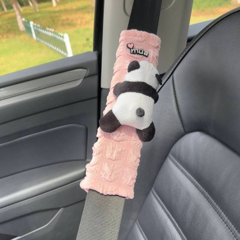 Car Safety Belt Shoulder Pad Cover Puff Lying Bear Anti-Strangulation Neck Creative Protective Cover