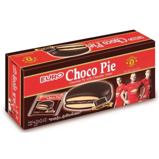 EURO Choco Pie ยูโร่ ช็อกโก พาย ขนาด 15 กรัม บรรจุ 12 ซอง