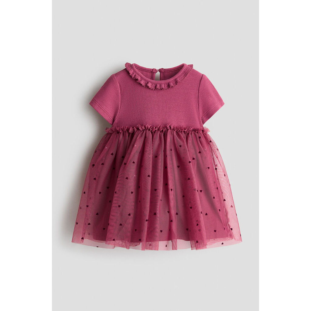 H&M(เอชแอนด์เอ็ม) เดรสผ้าฝ้ายกระโปรงผ้าตูล เด็กทารก 1342500_2