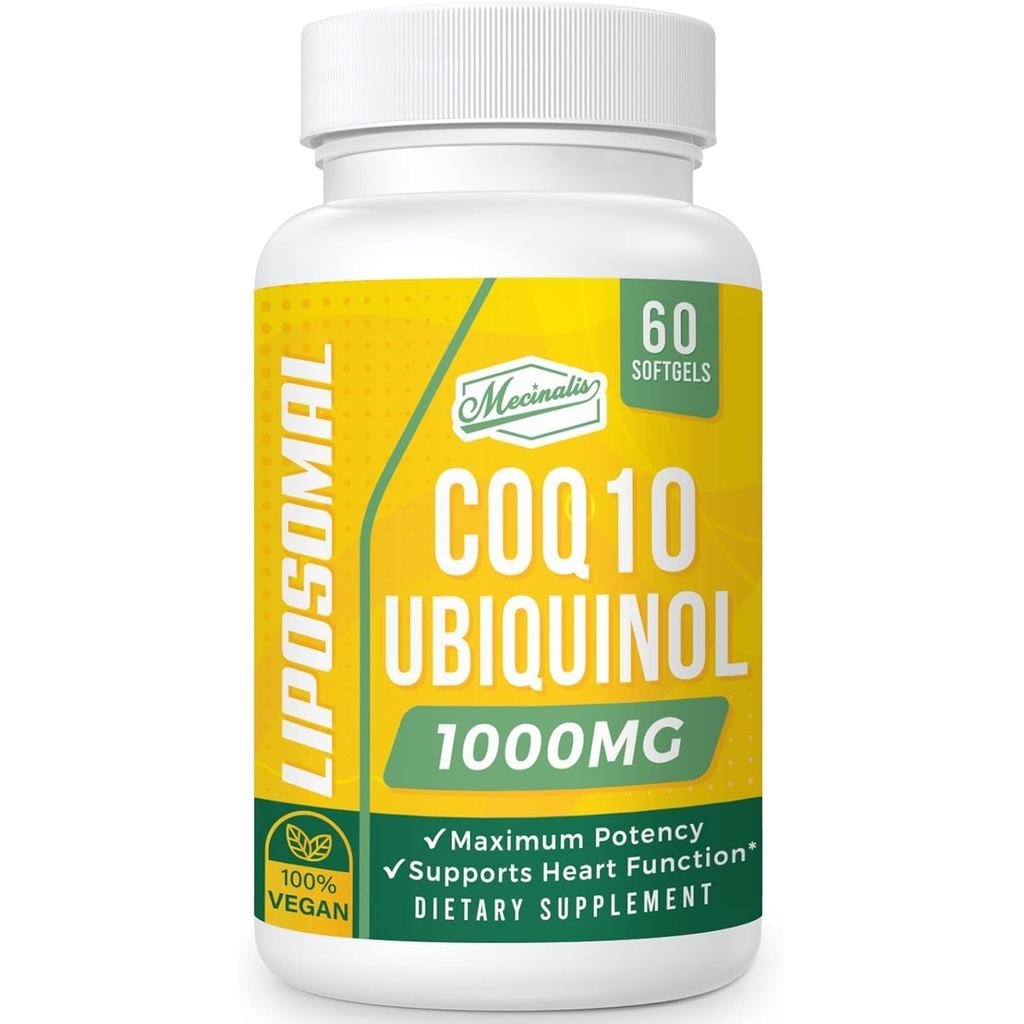 1000มก.LiposommalCoQ10ซอฟเจล|BetterAbsorptionCoQ10Ubiquinol|ฟังก์ชั่นหัวใจ&พลังงาน|แอคทีฟต้านอนุมูลอ