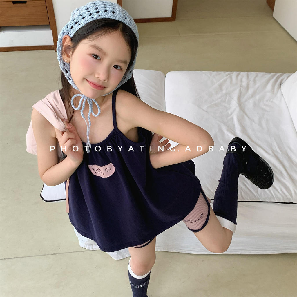 2026 Huzhou Zhili เสื้อผ้าเด็กสาวเวอร์ชั่นเกาหลีแขนกุด Camisole เสื้อยืด Bottoming เสื้อ 6261
