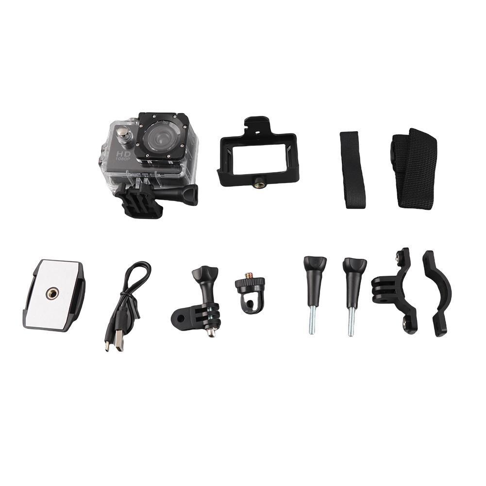 Bacony 2in Screen Action Camera ความละเอียดสูง 4K ความละเอียด Clear Images 30m กันน้ําใต้น้ํา