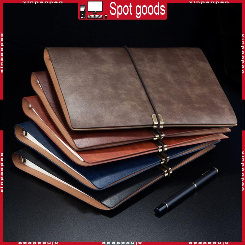 XI Refillable Journal Notebook 6 Ring Binder Loose-leaf Notepad A5 100แผ่นกระดาษหนาสําหรับการวาดภาพก