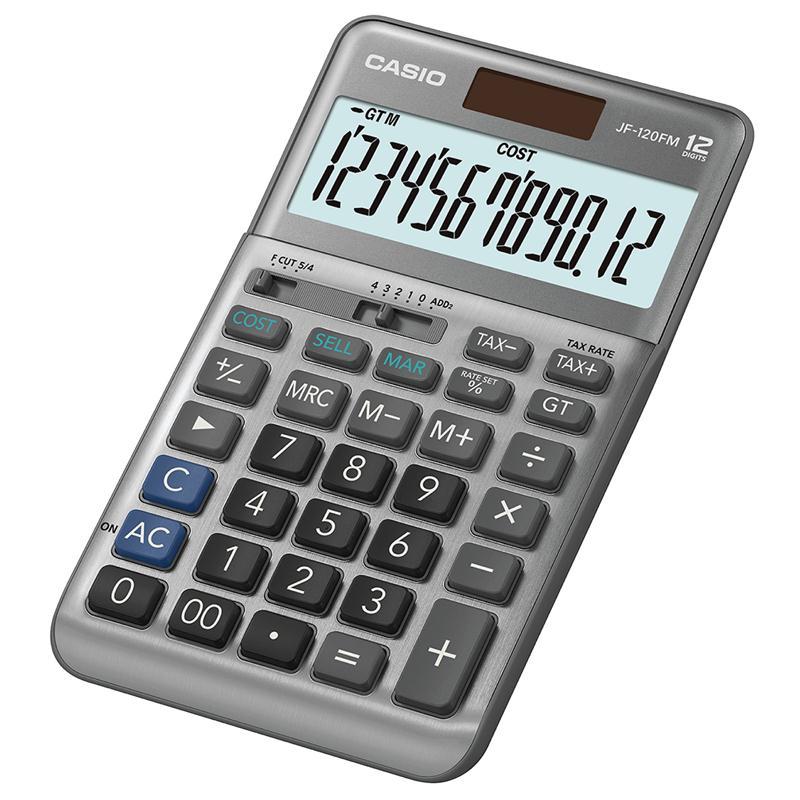 CASIO เครื่องคิดเลข รุ่น JF-120FM-W-DP สีเงิน