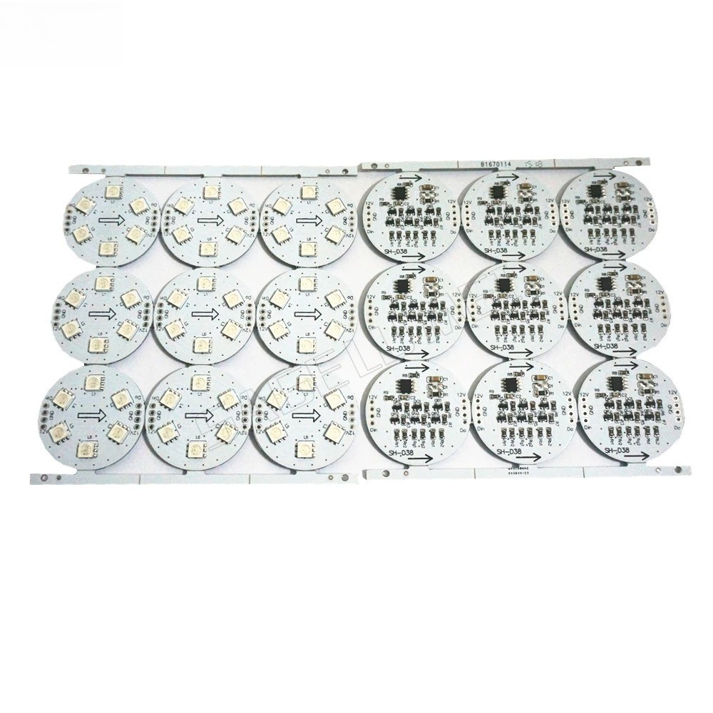 1 ชิ้น DC12V ชิป DMX สีเต็มรูปแบบ 5050 SMD พิกเซลติดตั้ง PCB, 6 ชิ้น 5050 SMD LED 38 มม.เส้นผ่านศูนย