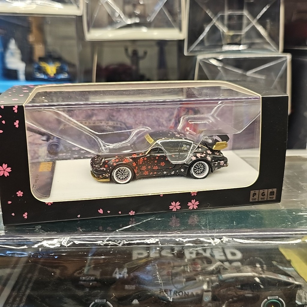 PGM 1/64 Porsche 964 RWB Black Cherry Blossom Limited Edition Square Box