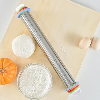 ที่นวดแป้งสแตนเลสแท้ ปรับได้4ระดับ และ แบบด้ามไม้ อย่างดี Rolling Pin