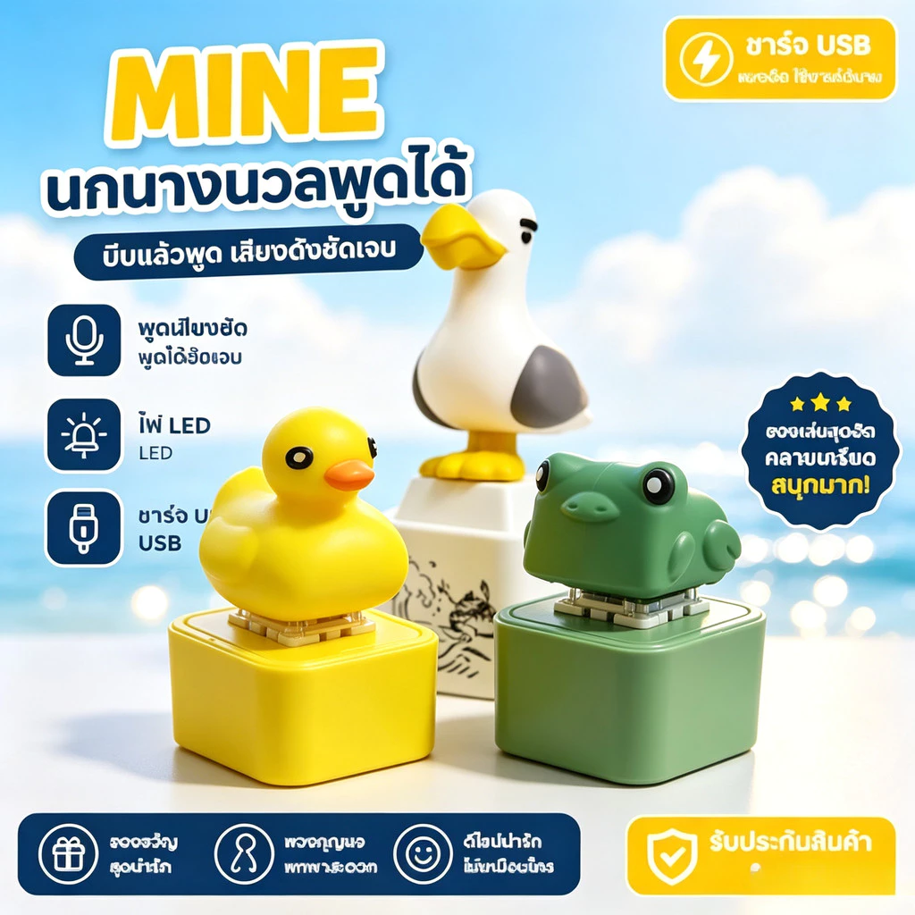 พวงกุญแจเสียงกบ Creative Luminous ปุ่มพวงกุญแจ Stress-relief เครื่องมือจี้ของขวัญ