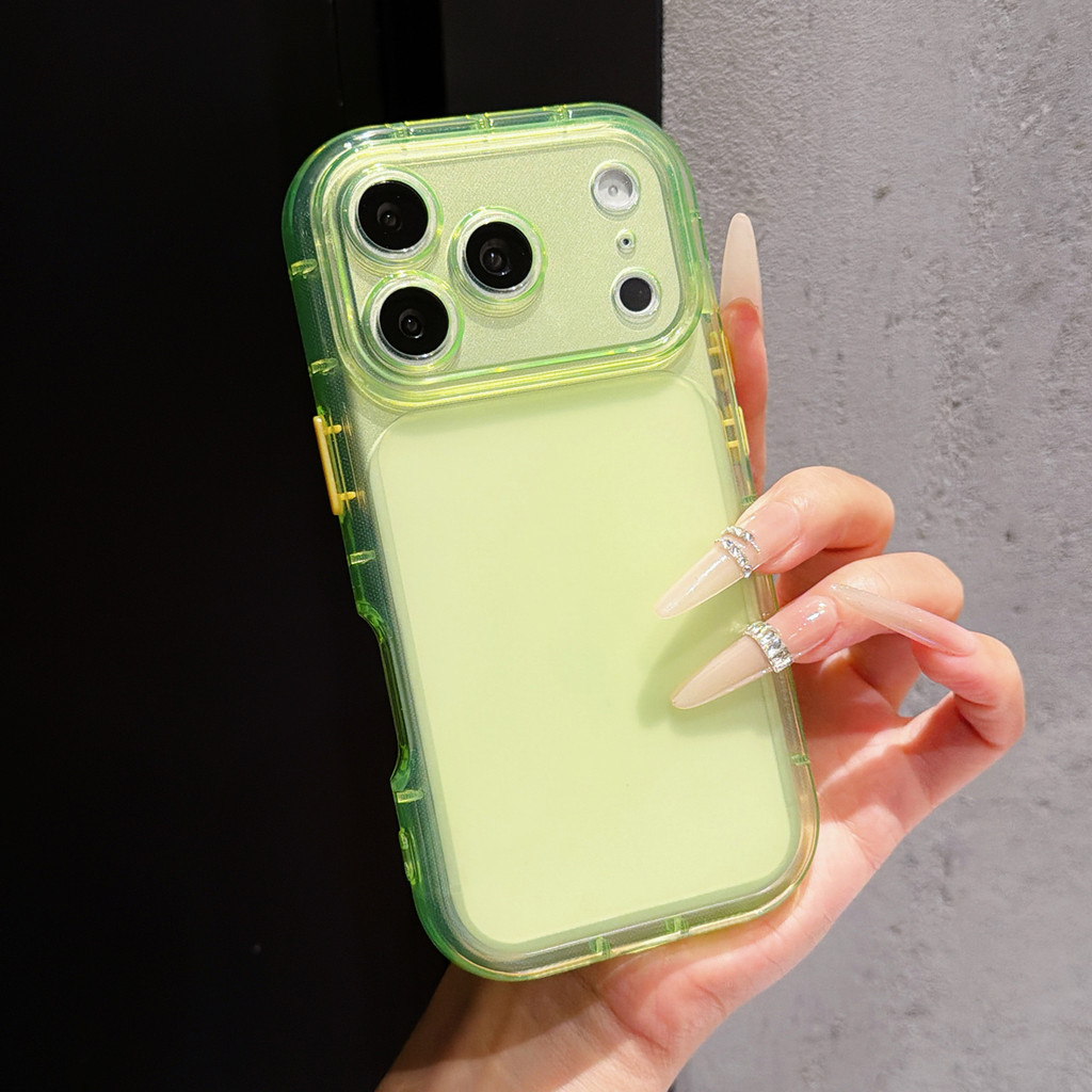 สําหรับ ไอโฟน 11 12 13 14 15 16 มือโปร สูงสุด บวกสีอ่อนโปร่งใสป้องกันการหล่นเคสป้องกันโทรศัพท์