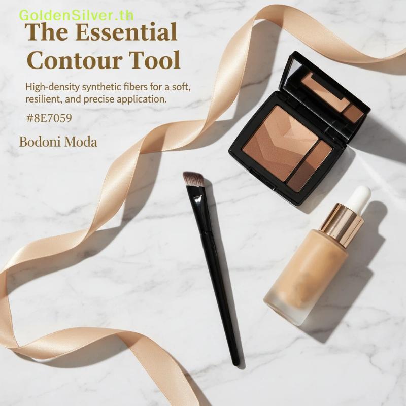 GSR 2in1 Foundation คอนซีลเลอร์ Contour Blusher แปรง Premium Soft Bristle Face เครื่องมือเครื่องสําอ