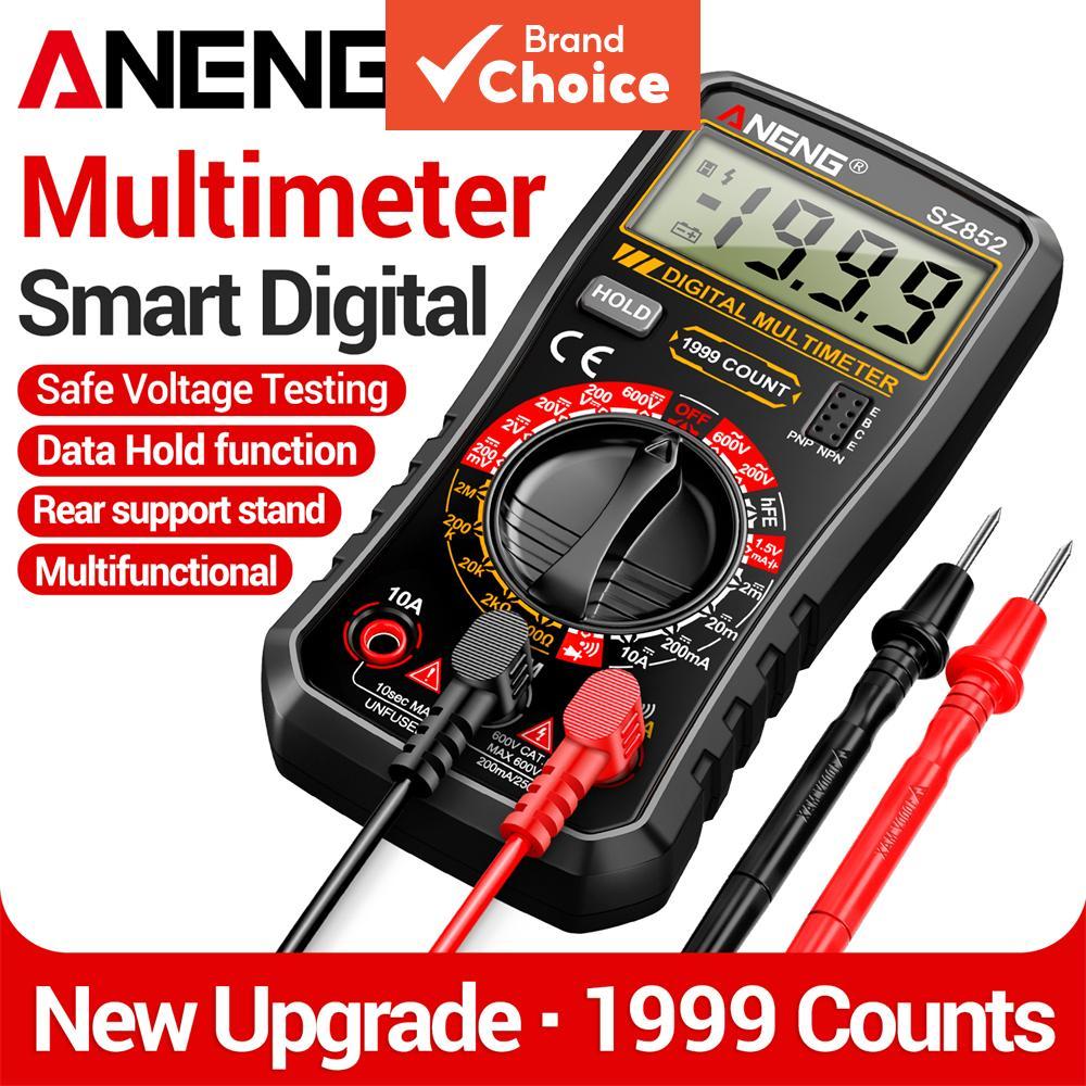 ANENG SZ852 Professional มัลติมิเตอร์แบบดิจิตอล 1999 นับ AC DC แรงดันไฟฟ้าแอมป์มิเตอร์ เครื่องตรวจจับ สีแดง สีเหลือง สีดำ รุ่น Pro