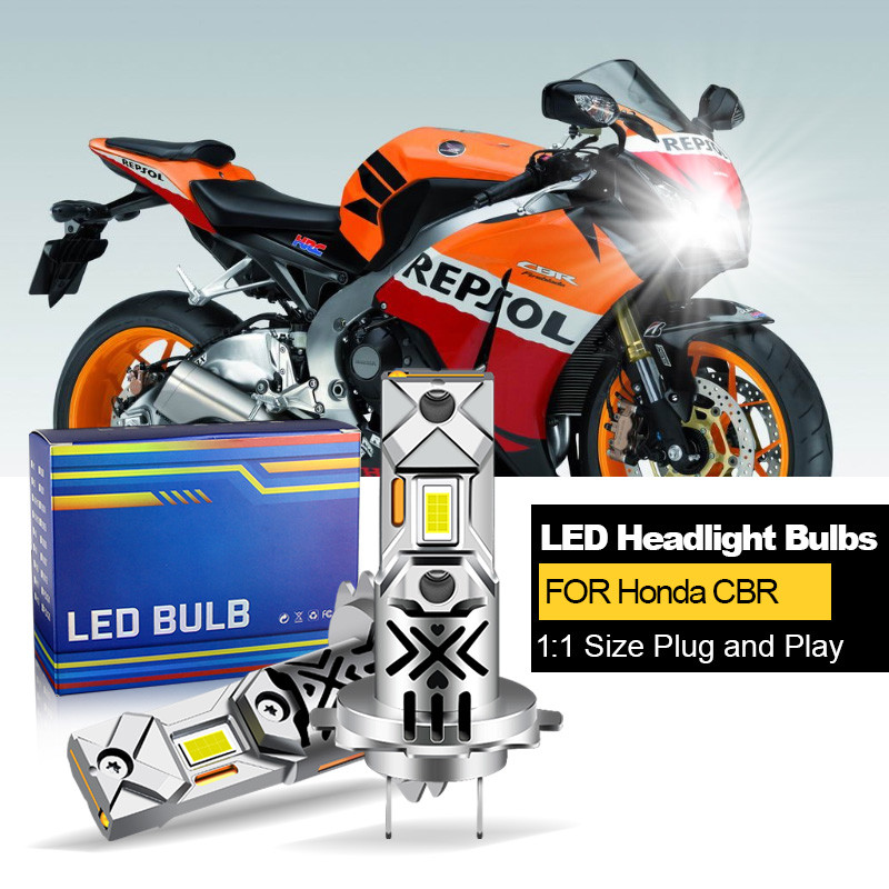 1/2PCS CANbus 1:1 Mini ขนาดสําหรับ Honda CBR1000RR 2004 2005-2019 รถจักรยานยนต์ LED ไฟหน้า H7 Hi/Lo 