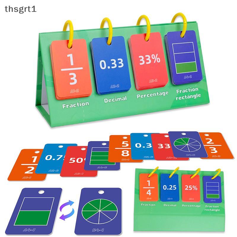 [TG1] 104PCS Decimal Fraction Percentage Conversion Cards ตารางรุ่นการศึกษาการ์ดคิดความรู้ความเข้าใจ
