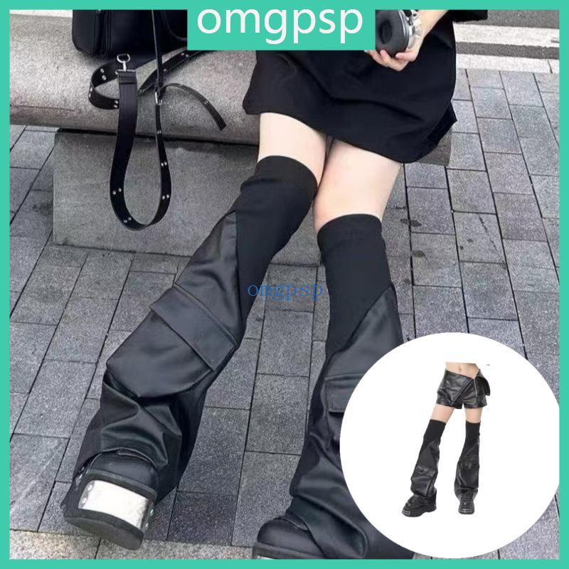 OMG Aesthetic Leg Warmer สําหรับ 2000s Street Style Harajuku Oversleeve Dark Fashion