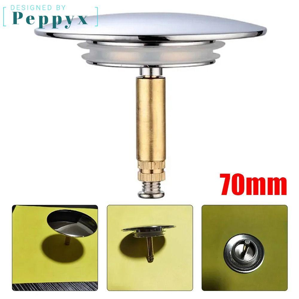 PEPPYX 1 ชิ้นปลั๊กอ่างอาบน้ํา, ปรับทองเหลือง Bath Stopper, Pop Up Waste Stopper เท่านั้นซีลแบน 70 มม.ห้องน้ําท่อระบายน้ํากรอง