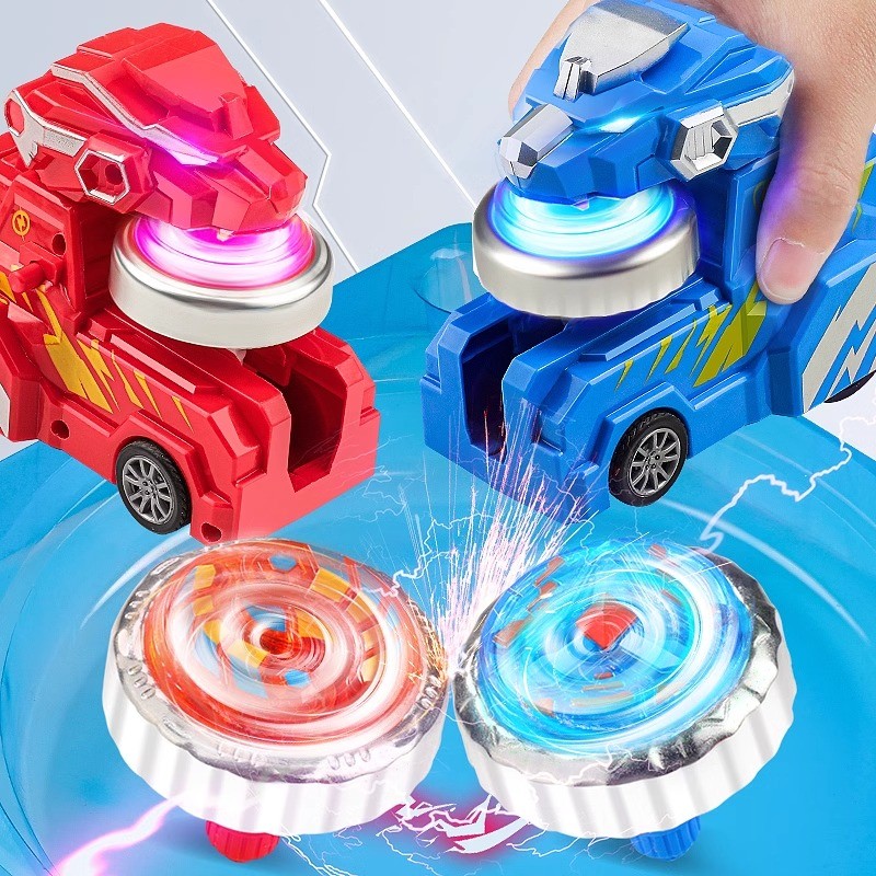 beyblade x samurai saber beyblade Luminous Top Toy Launcher Gun Boy Combat Disc ไดโนเสาร์ Chariot 8 