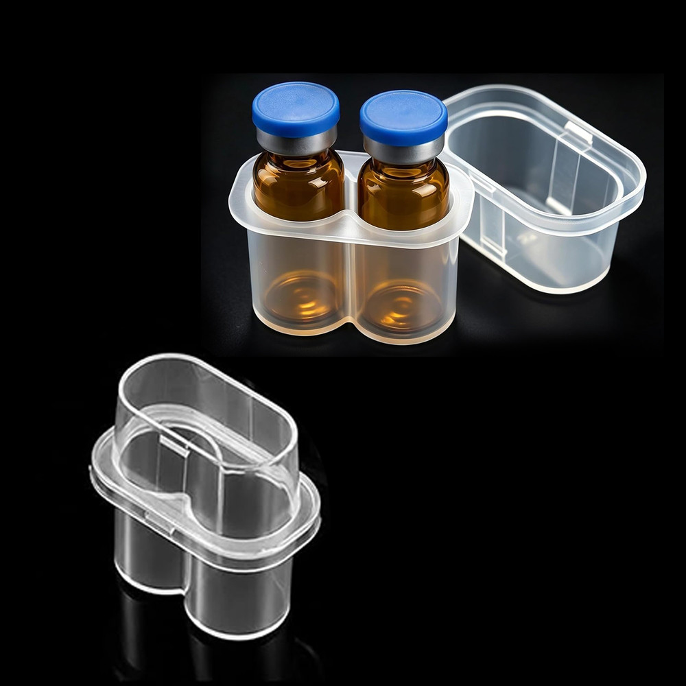 5/10PCS Mini Vial กล่องเก็บ 3ML เปปไทด์กรณีคอนเทนเนอร์กล่องพลาสติกใสสําหรับขวด 2 ชิ้น