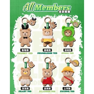 POPMART POPMART Resonance < Ted2 > ตุ๊กตาหมี Baby Ted Movable Plush Pendant Mystery Box