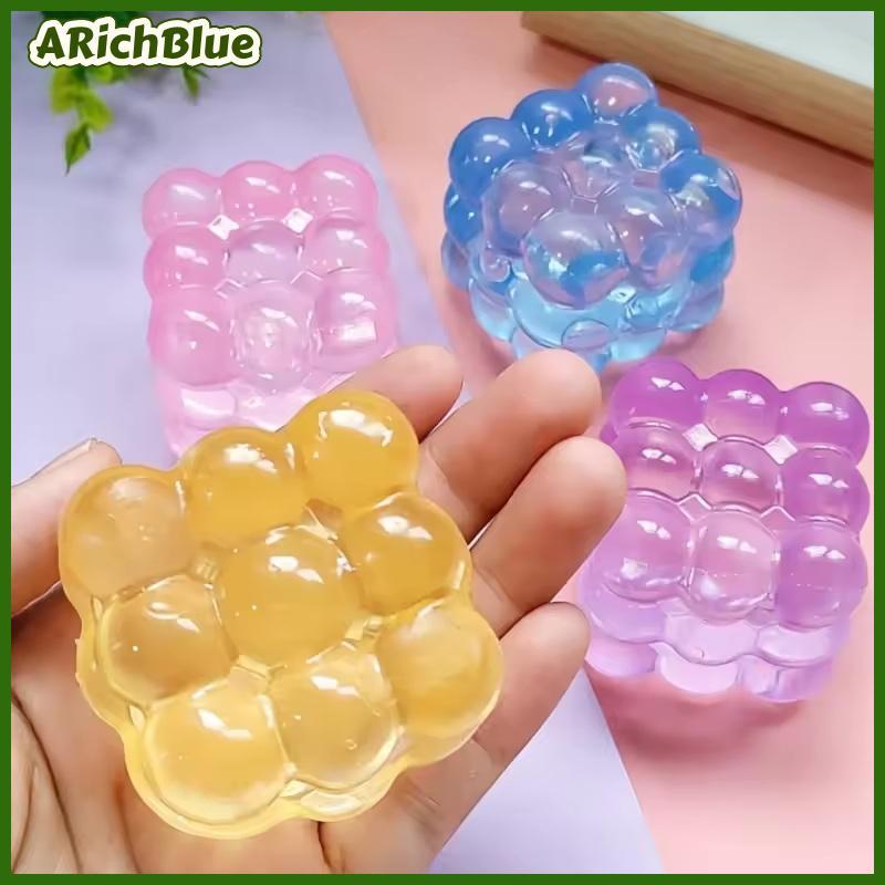 <Arichsing>Maltose Fidget Toys Bright Soft Color Cubic Maltose Squeeze Toy Fun Anti-stress Sensory T