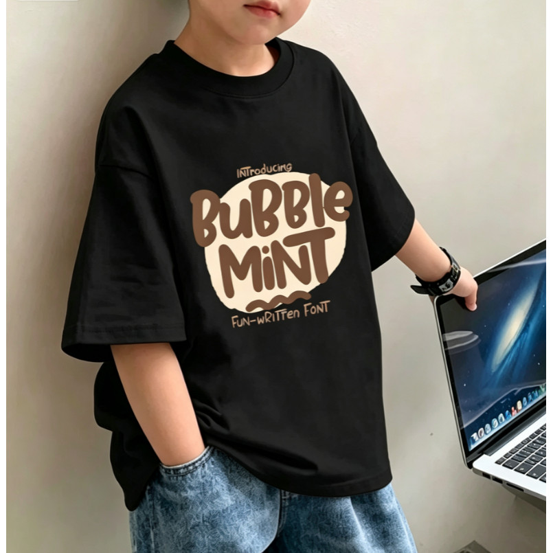 เสื้อยืดแขนสั้นสำหรับเด็กผู้ชาย 24 Hship/ลายการ์ตูนพิมพ์ /ผ้าระบายความร้อน ฤดูกาลกลับไปโรงเรียน/100-XXXL