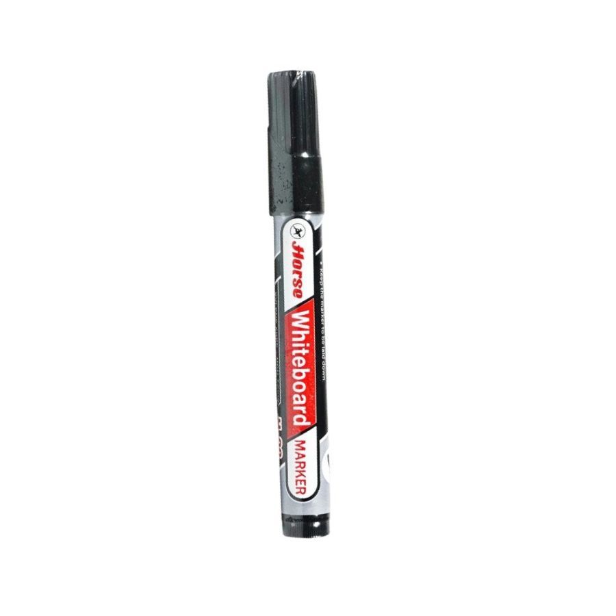 ตราม้า ปากกาไวท์บอร์ดดำ Horse Black Whiteboard Marker 1Pcs.