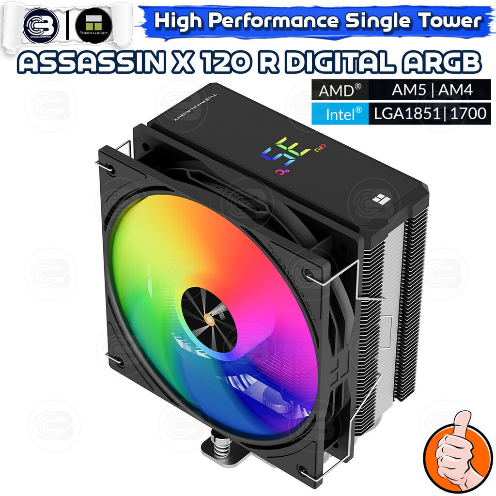 Thermalright Assassin X 120 R DIGITAL ARGB CPU Heat Sink (AM5/LGA1851 Ready)