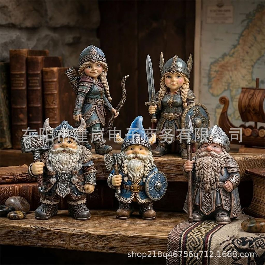 ใหม่ไวกิ้ง Gnome Warrior Squad ไวกิ้ง Gnome Warrior เครื่องประดับ