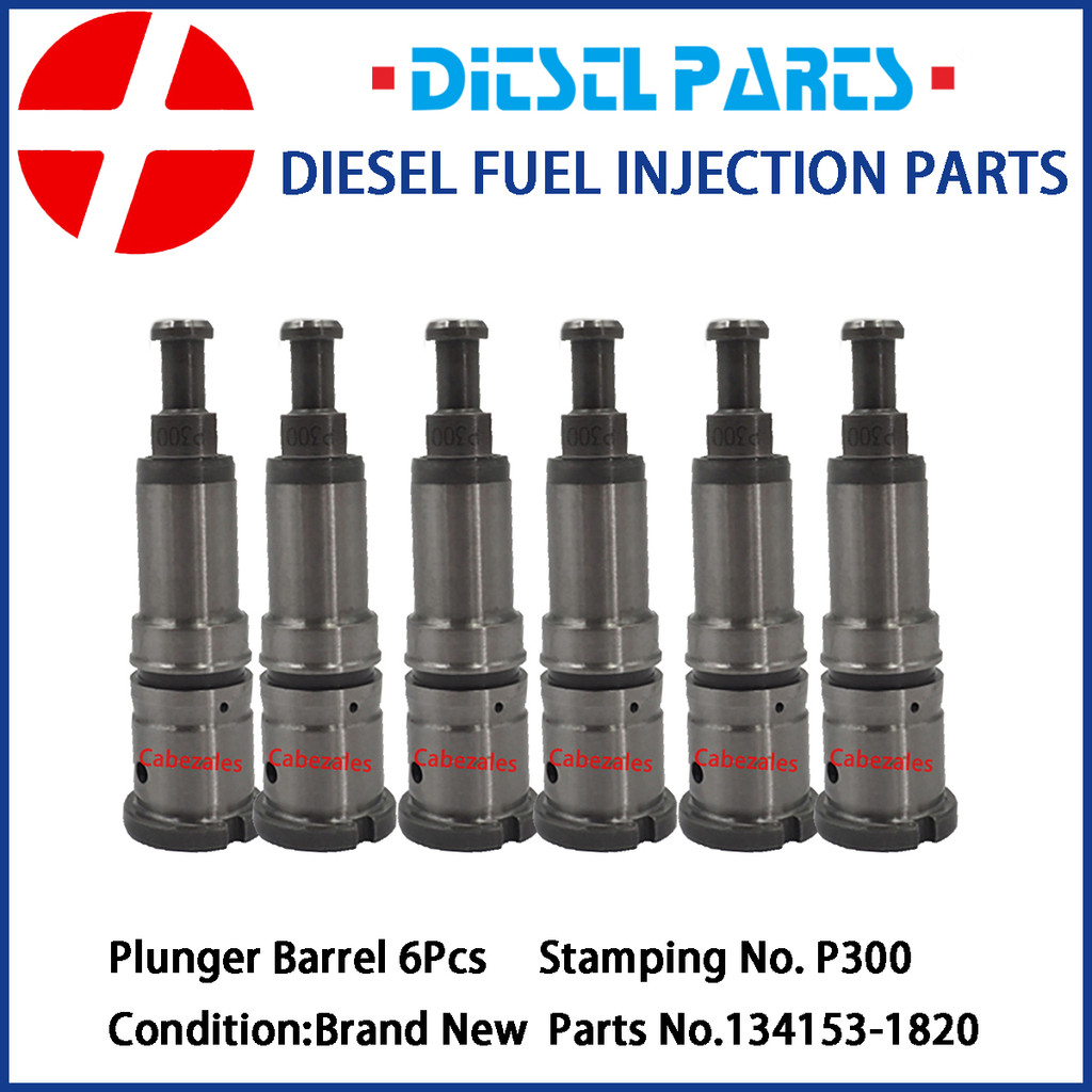 6 ชิ้น P300 ปั๊มองค์ประกอบการใช้ Plunger 134153-1820 9413610448 ชุดลูกสูบและถังเหมาะสําหรับ ISUZU GI
