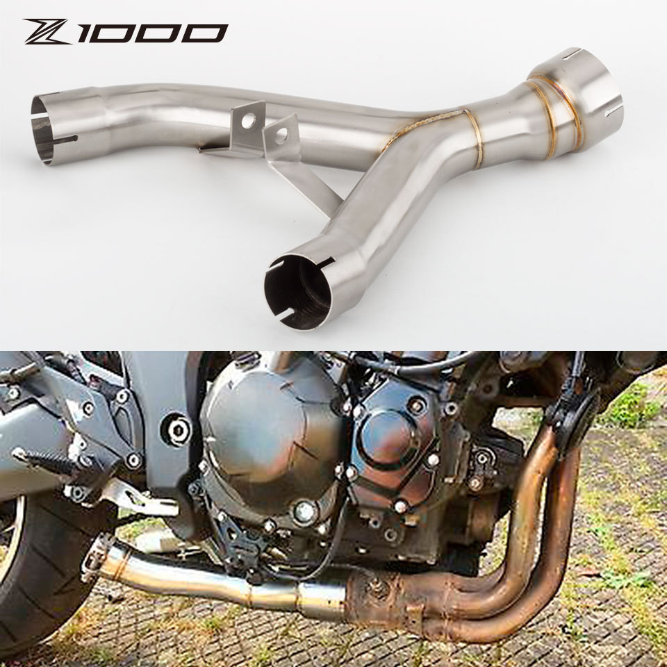 รถจักรยานยนต์ไอเสียกลางท่อ link ท่อ Fit สําหรับ Kawasaki Z1000 Z1000SX 2011 - 2020 Z1000 ไอเสีย z100