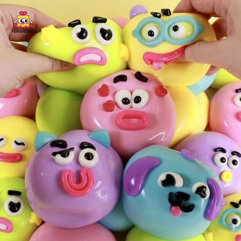 FG ตลกสุนัข Face Swap ของเล่นบีบช้า Rising Soft Moldable Fidget ของเล่นสําหรับความวิตกกังวลบรรเทา Work Break ใช้ HS