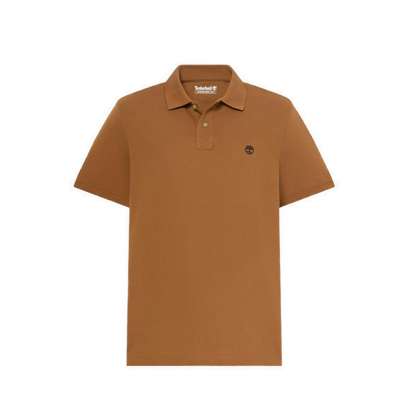 Timberland รุ่น Oyster River Regular เสื้อโปโลแขนสั้น ผู้ชาย สีน้ำตาล
